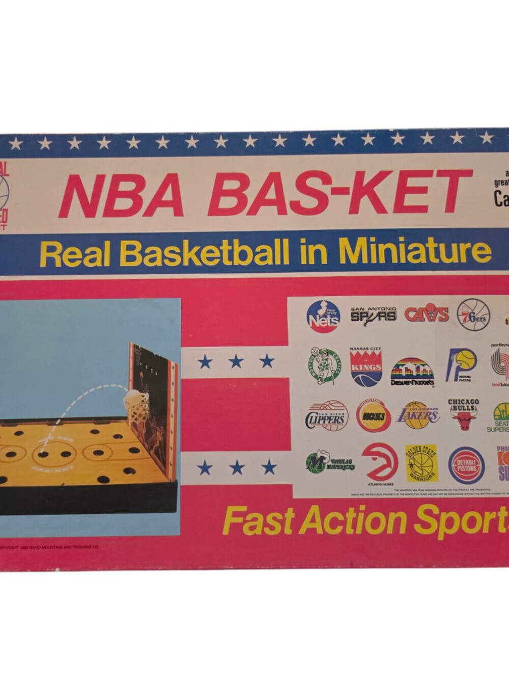 Vintage Cadaco BAS-KET Basketball Board Game 1969 NO. 165 Rare Version COMPLETE